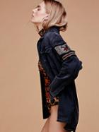 Embellished Military Shirt Jacket By Free People