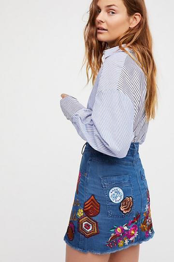 Flower Child Denim Skirt By Spell &amp; The Gypsy Collective At Free People