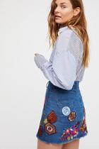 Flower Child Denim Skirt By Spell &amp; The Gypsy Collective At Free People