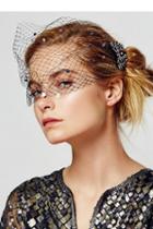 Free People Womens Sequin Birdcage Veil
