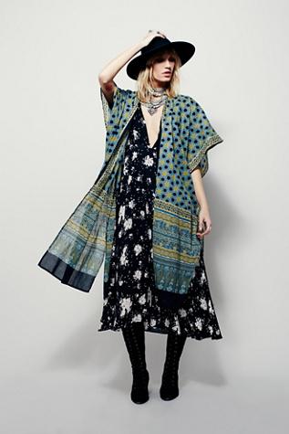 Free People Womens Moon Shadow Print Ruana