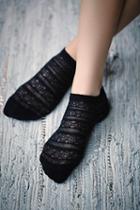 Great Soles Womens Crochet Yoga Sock
