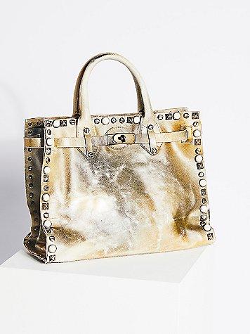 Lila Distressed Leather Satchel By Giorgio Brato