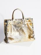 Lila Distressed Leather Satchel By Giorgio Brato
