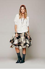 Ewa I Walla Melanie Plaid Skirt At Free People