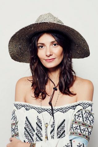 Free People Womens Sunkissed Straw Panama