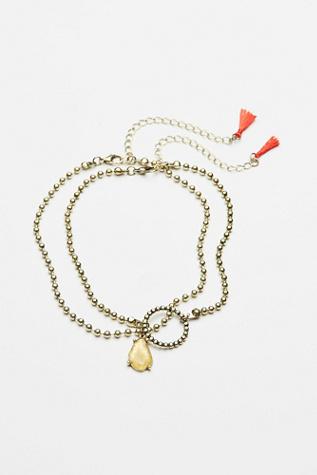 Free People Womens Ball Chain Choker Set