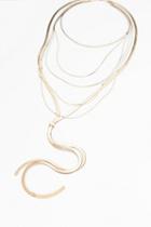 Free People Womens Cosmic Rays Layered Necklace