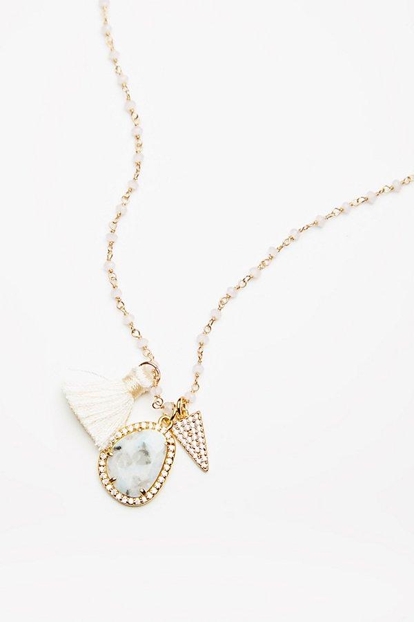 Semi-precious Stone Charm Necklace By Free People