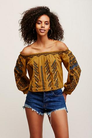 Free People Womens All I Need Embr Off The S