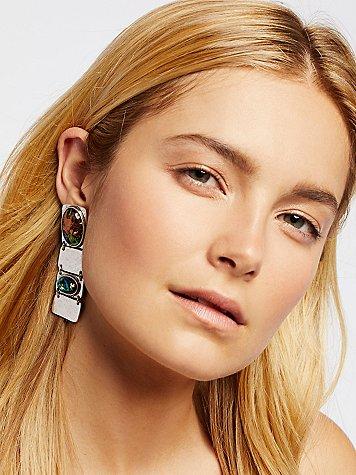 Sahara Opal Plate Earrings By Free People