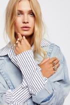White Knuckle Pearl Ring Set By Free People