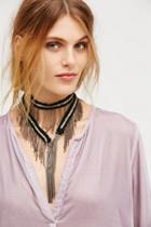 Ettika X Free People Womens Chain Fringe Wrap Bolo