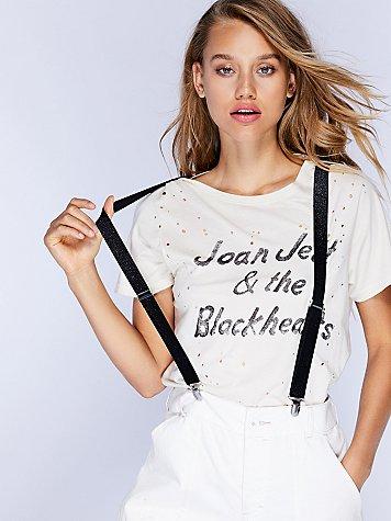 Free People Metallic Suspenders