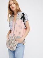 Free People Patch Printed Shirt