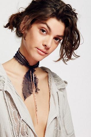 Free People Womens Valentina Chained Scarf N