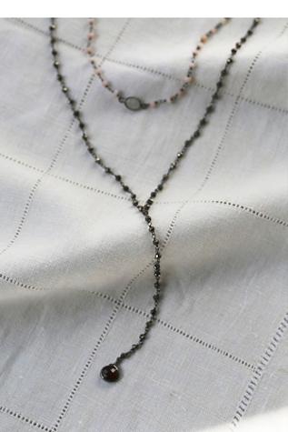 Ela Rae Womens Two In One Stone Necklace