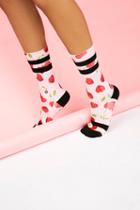 Cherry Hearts Crew Sock By Stance At Free People