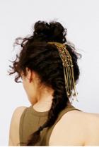 Free People Womens Macrame Beaded Barrette