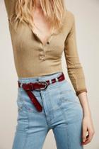 Rayata For Free People Womens Embossed Snake Belt