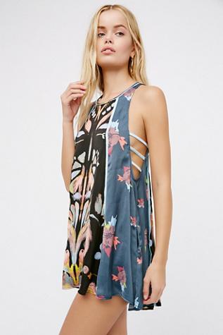 Free People Womens Dream Free Printed Tunic
