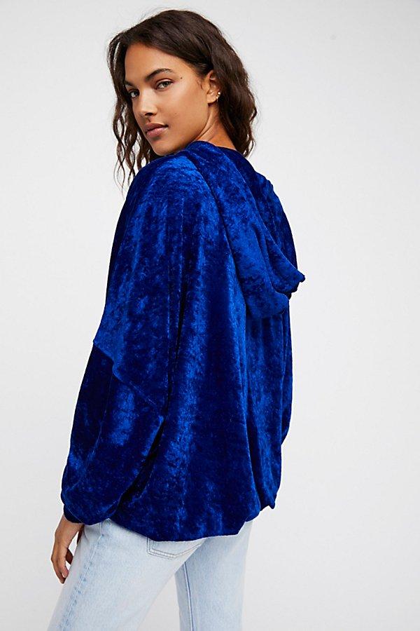 Slouchy Velour Hoodie By Free People