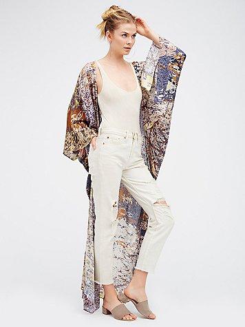 Free People Serafina Floral Print Kimono