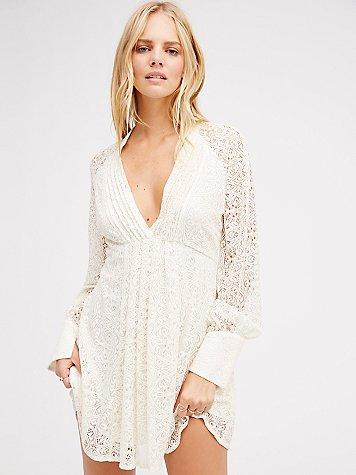 Free People Uptown Lace Mini Dress