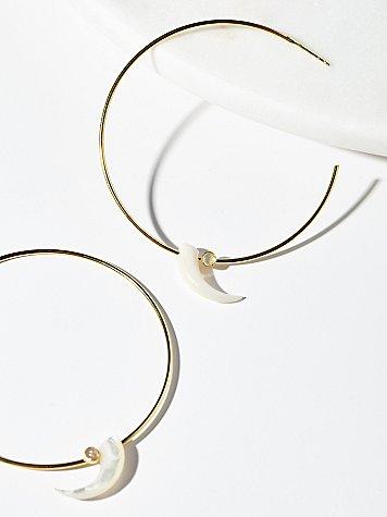 Lennox Horn Hoops By Lili Claspe At Free People