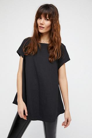 Free People Womens Crazy Hearts Tee