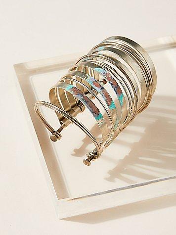 Stacked Patina Multi Cuff By Sibilia