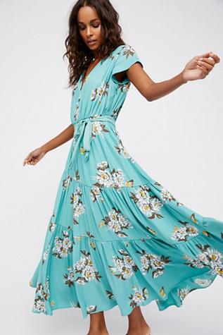 Free People Womens All I Got Printed Maxi