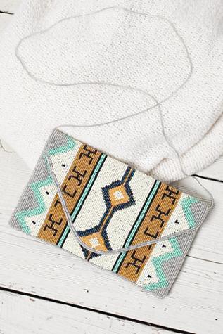 St. Xavier Womens Tropez Beaded Clutch