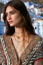 Free People Womens Paint The Sky Rosary Neck