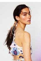 Astali For Free People Womens Feather Fringe Pony Wrap