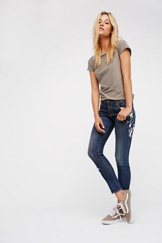 Driftwood Womens Jackie Embroidered Jean