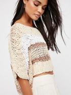 Free People Mixed Ivories Sweater