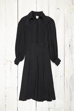 Free People Womens Vintage Ossie Clark Moss Crepe Day Dress