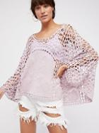 Willa Jane Embroidered Crochet Poncho By Free People
