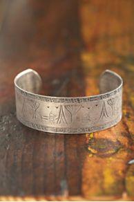 Vintage Textured Silver Cuff At Free People