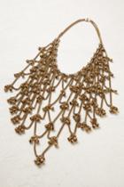 Free People Womens Vintage Brass Dangle Necklace
