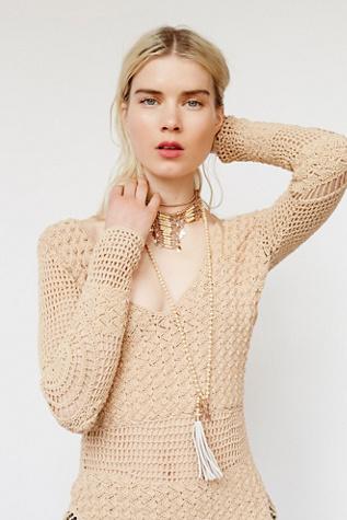 Free People Womens Riviera Collar Necklace