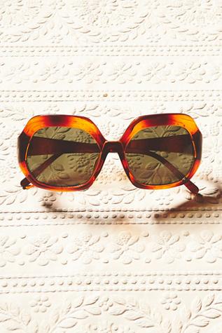 Free People Womens Retro Ride Sunglass
