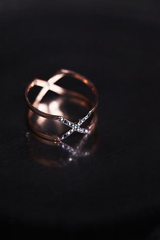 Zoe Chicco Womens Mixed Diamond X Ring
