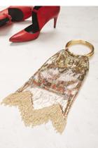 Whiting & Davis Womens Vienna Double Ring Clutch