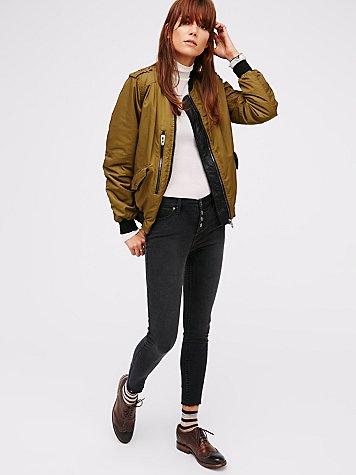 Free People Reagan Button Front Jean
