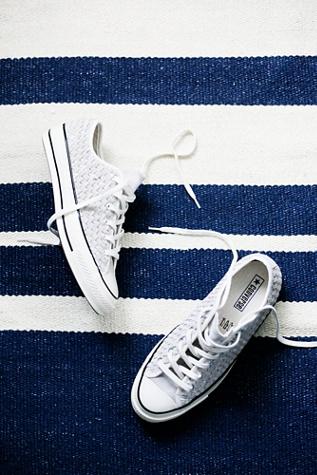 Converse Womens Woven Suede Lo Top