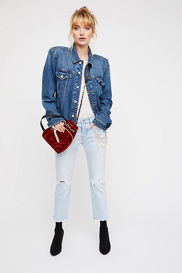 Strong Shoulder Denim Jacket By Free People