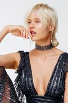 Free People Womens Labrynth Lace Metallic Ch