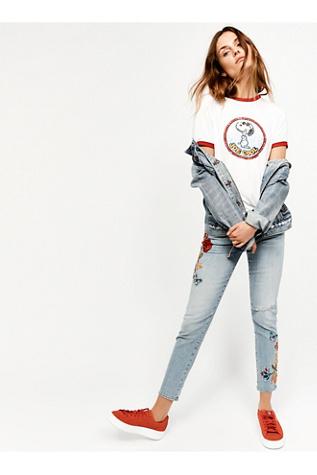 Marilyn Embroidered Skinny Jeans By Driftwood At Free People